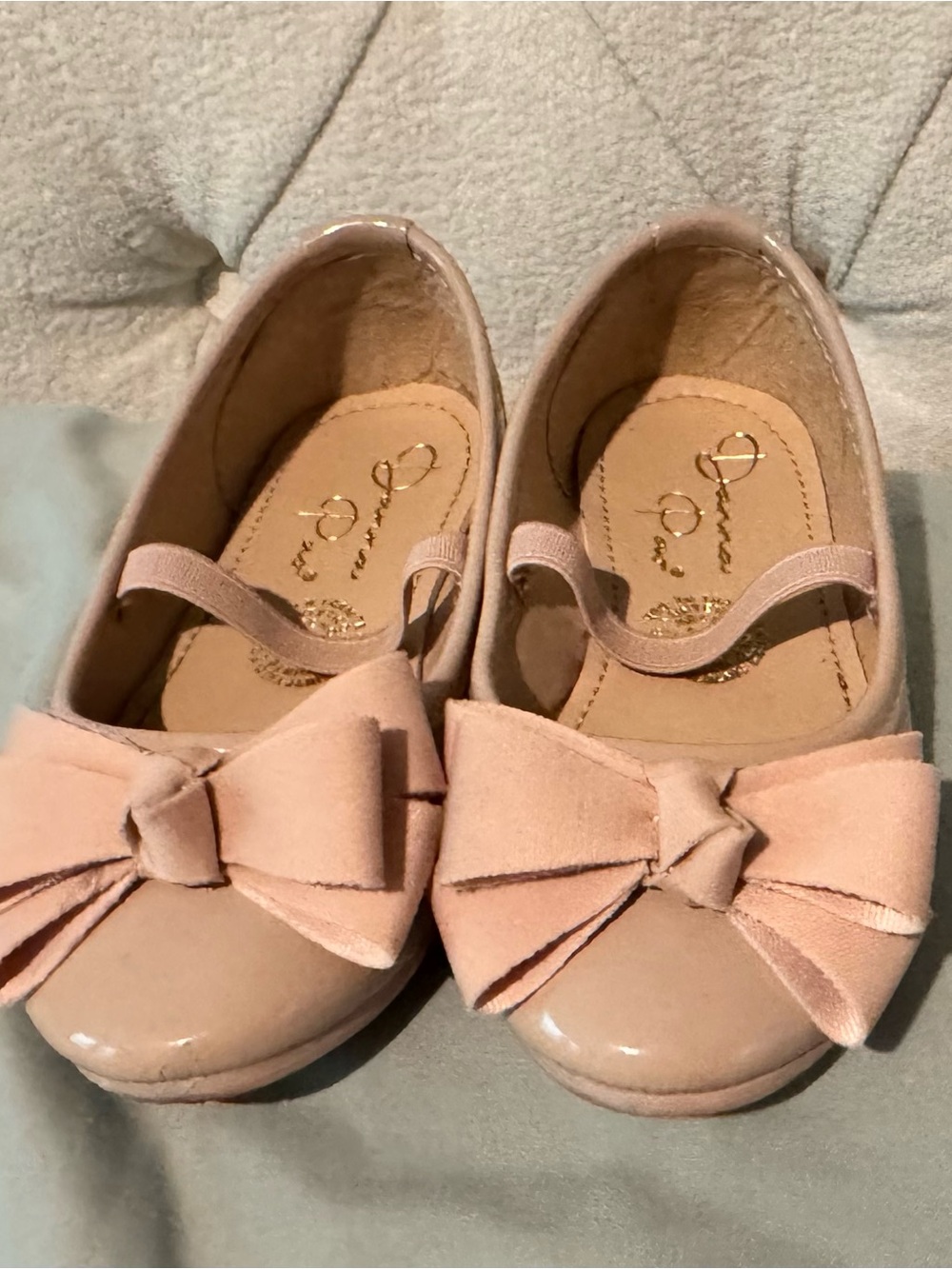 Girls' Blush Pink Bow Mary Jane Dress Shoes